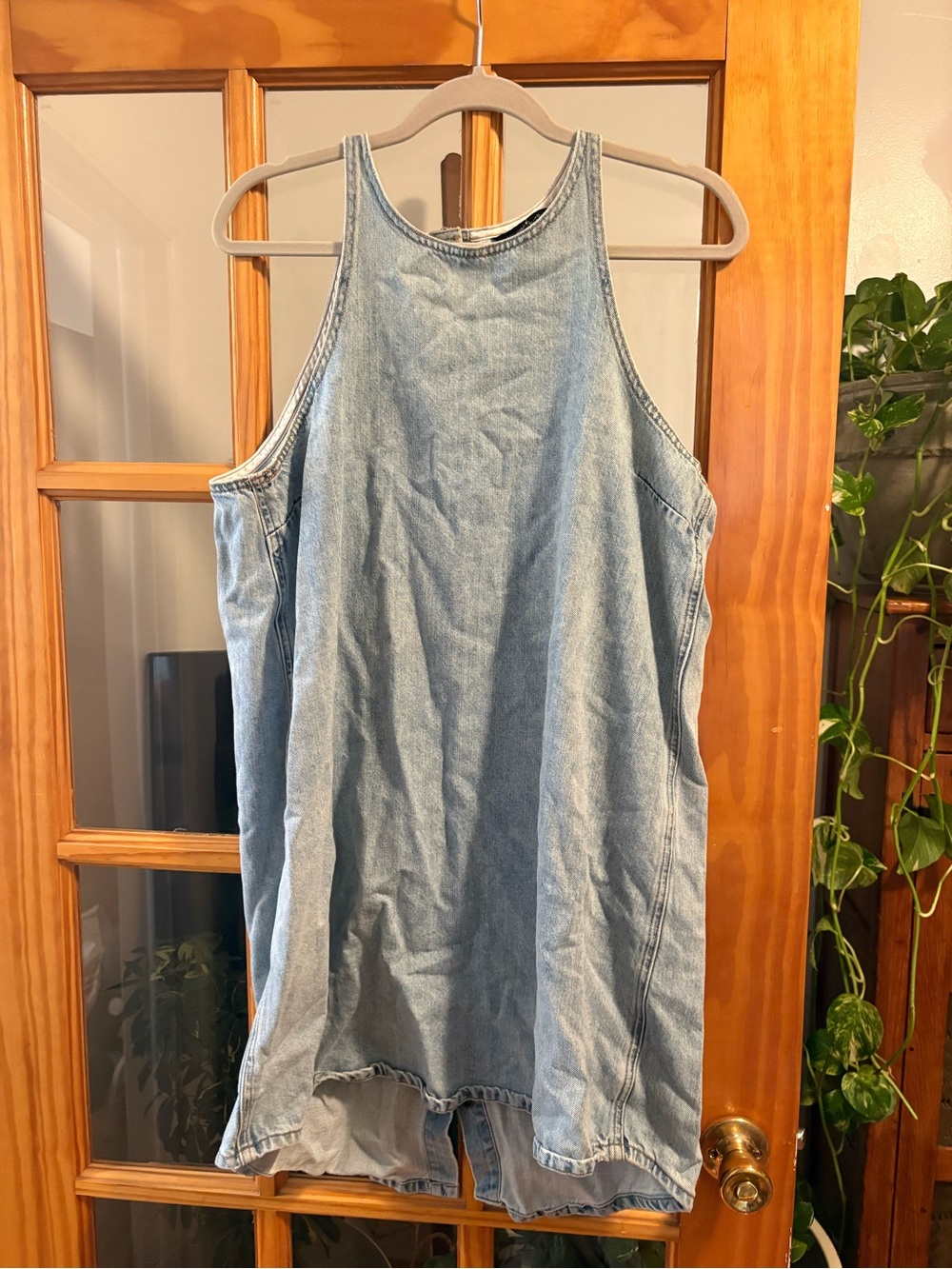 Light Blue Denim Sleeveless dress